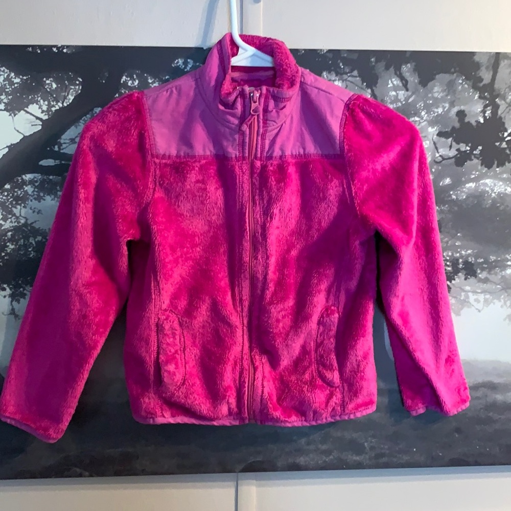 Children’s Place bright pink fleece zip up jacket